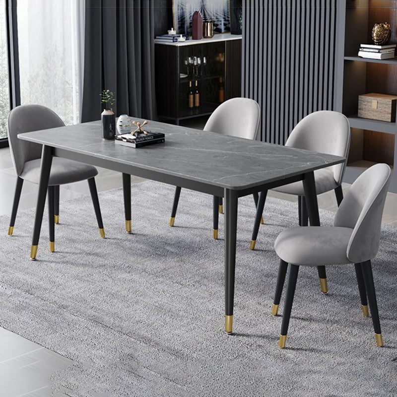 Rectangle 4 Legs Dining Table Modern Dining Room Table of Sintered Stone