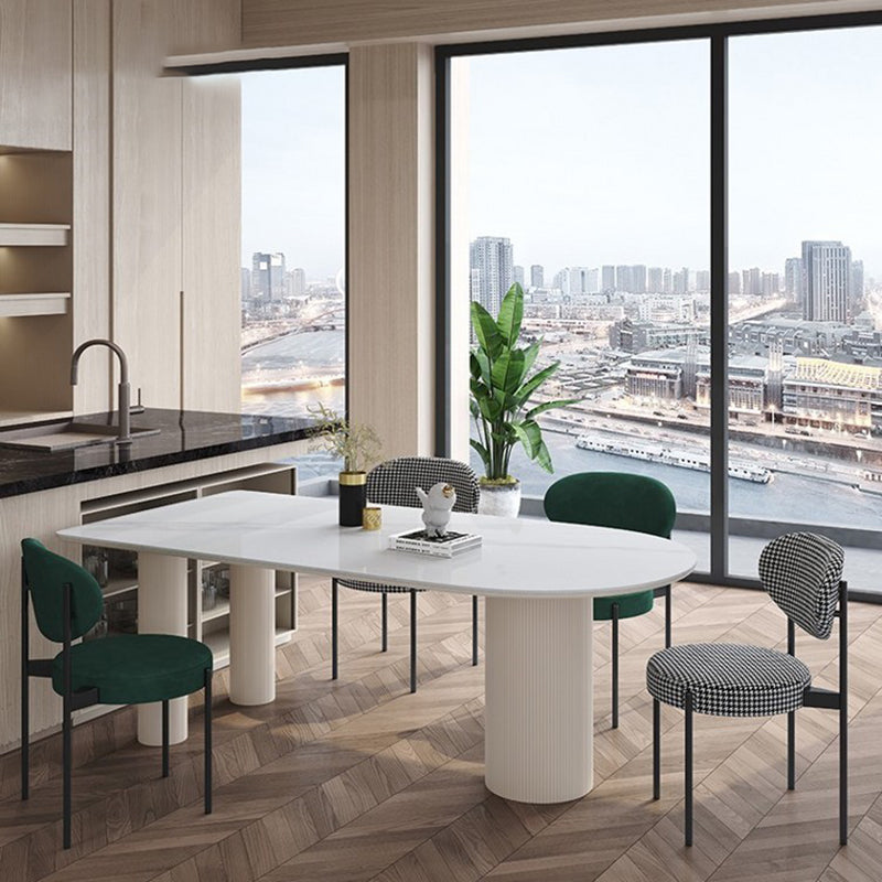 Free Form Dining Table Modern Sintered Stone Dining Table for Kitchen