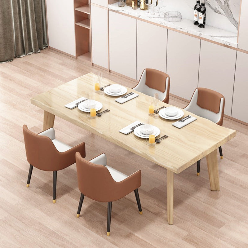 Modern Style Dining Table Rectangle Solid Wood Table for Home
