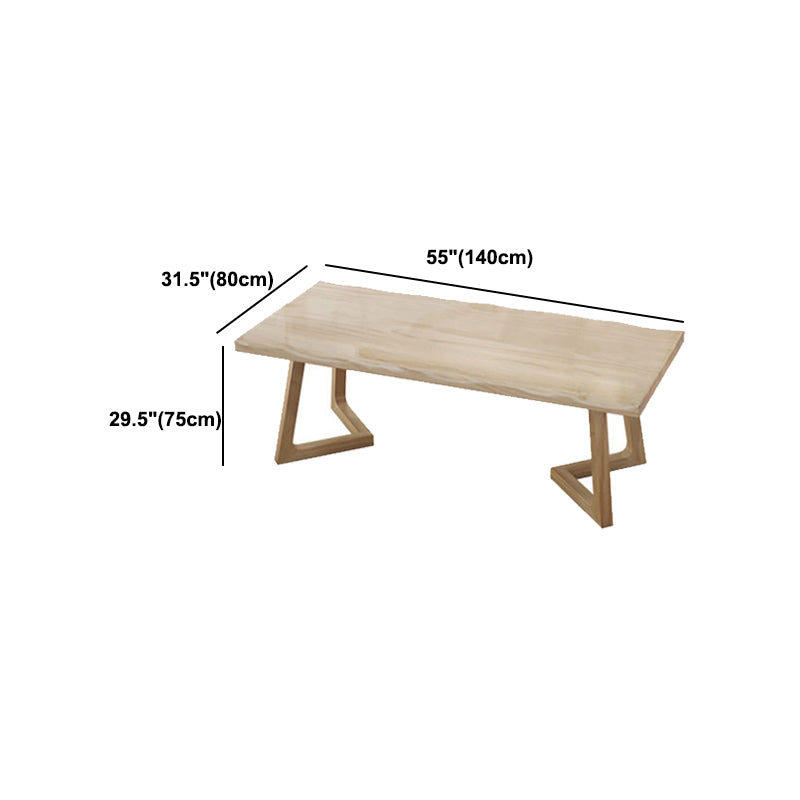 Modern Style Dining Table Rectangle Solid Wood Table for Home