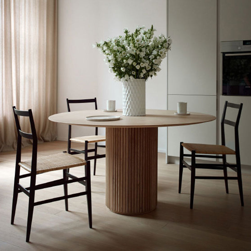 Modern White in Wood Counter Table Round Dining Table for Kitchen