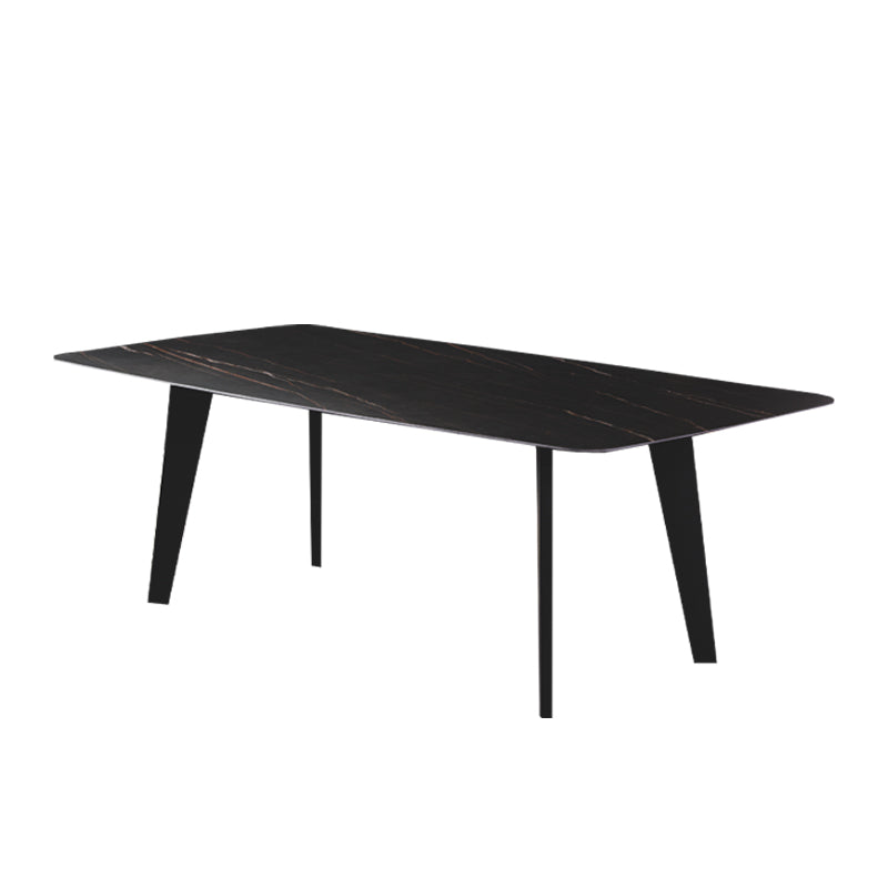 Industrial Black Table for Restaurant Dining Table with Wooden 4 Legs