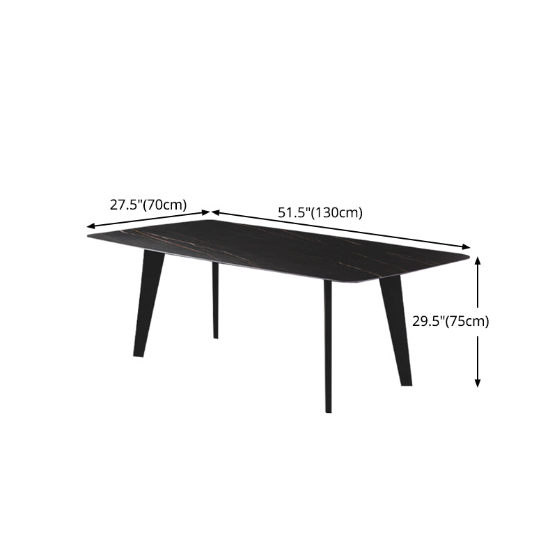 Industrial Black Table for Restaurant Dining Table with Wooden 4 Legs
