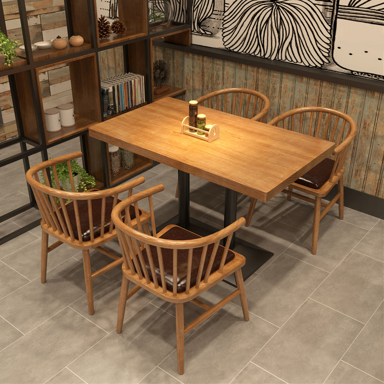Industrial Style Dining Table Solid Wood Dining Site Table for Dining Room