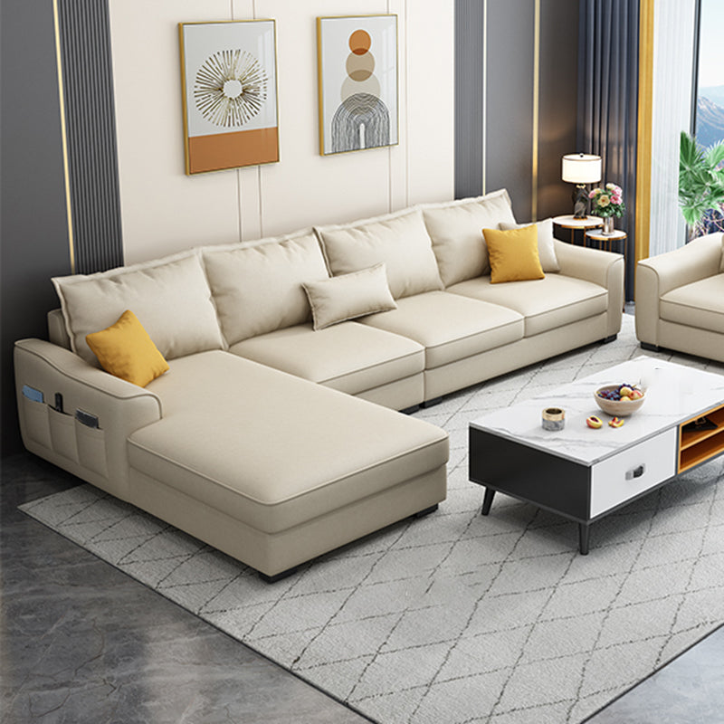35.4"H Faux Leather Flared Arm Sofa & Chaise for Living Room