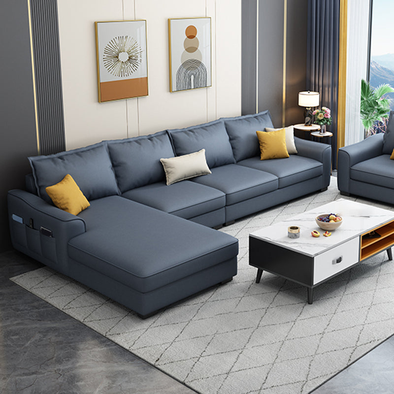 35.4"H Faux Leather Flared Arm Sofa & Chaise for Living Room