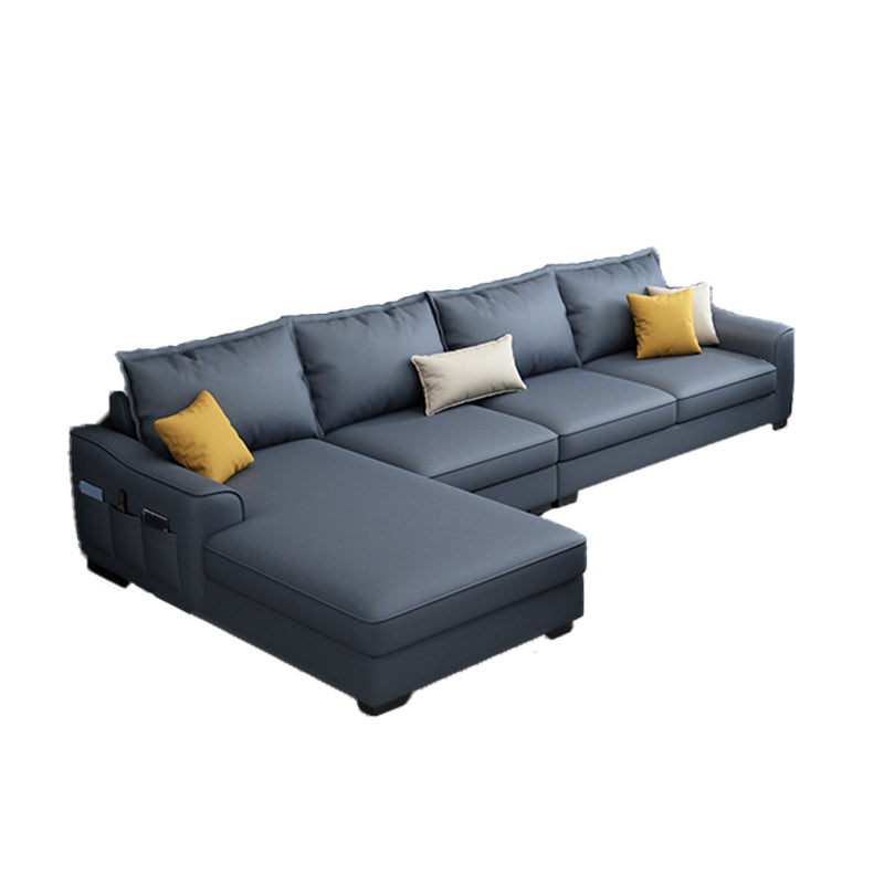 35.4"H Faux Leather Flared Arm Sofa & Chaise for Living Room