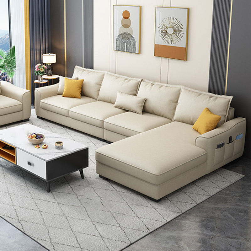 35.4"H Faux Leather Flared Arm Sofa & Chaise for Living Room