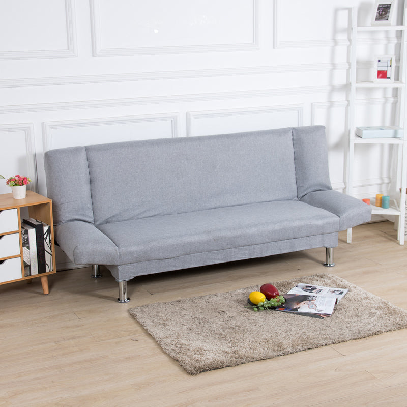 Linen Contemporary Armless Convertible Sofa Foldable Sofa for Apartment