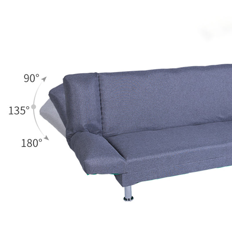 Linen Contemporary Armless Convertible Sofa Foldable Sofa for Apartment