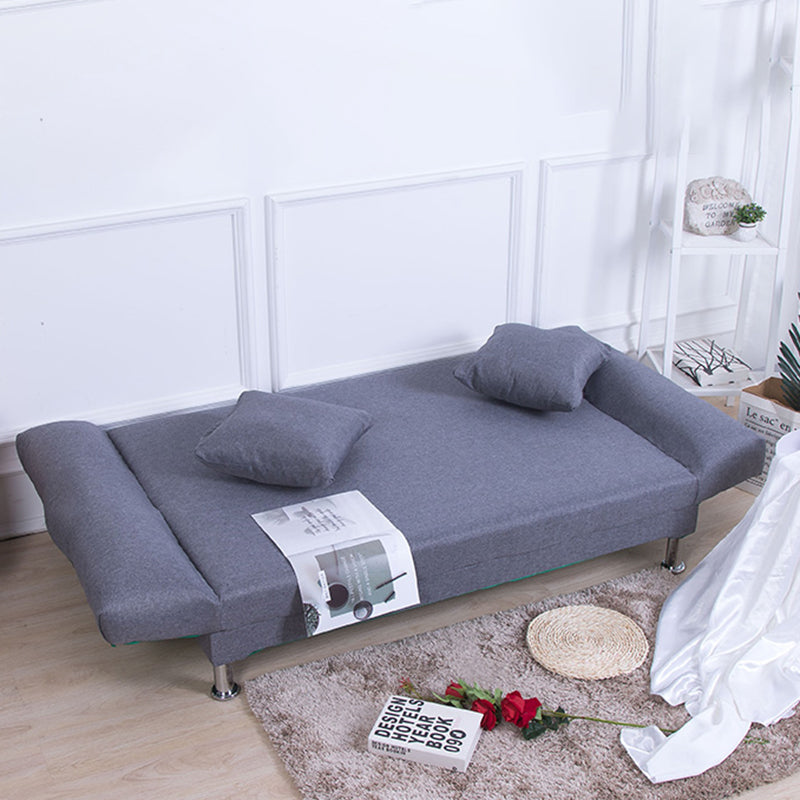 Linen Contemporary Armless Convertible Sofa Foldable Sofa for Apartment