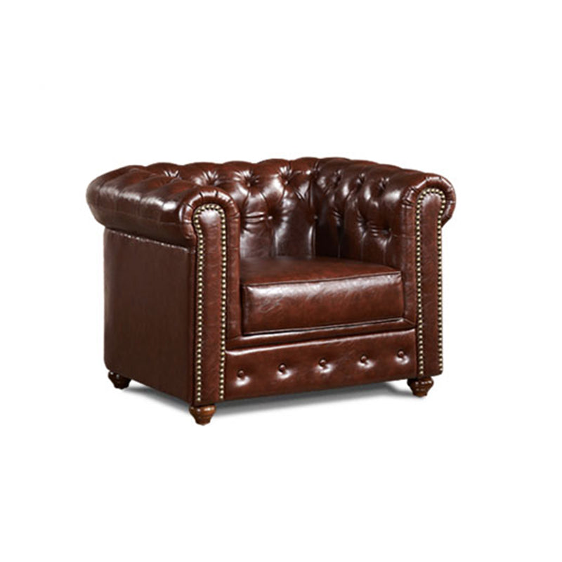 Tufted Split-Back Sofa 33.46" D x 29.52" H Rolled Arm Sofa for Living Room