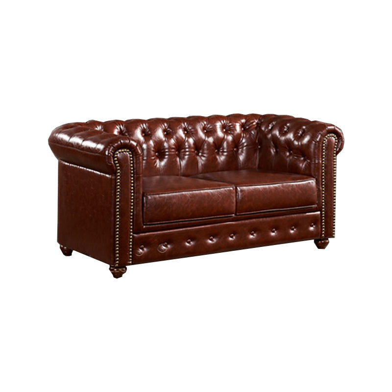 Tufted Split-Back Sofa 33.46" D x 29.52" H Rolled Arm Sofa for Living Room