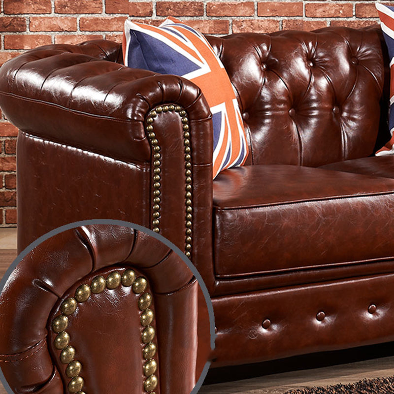 Tufted Split-Back Sofa 33.46" D x 29.52" H Rolled Arm Sofa for Living Room