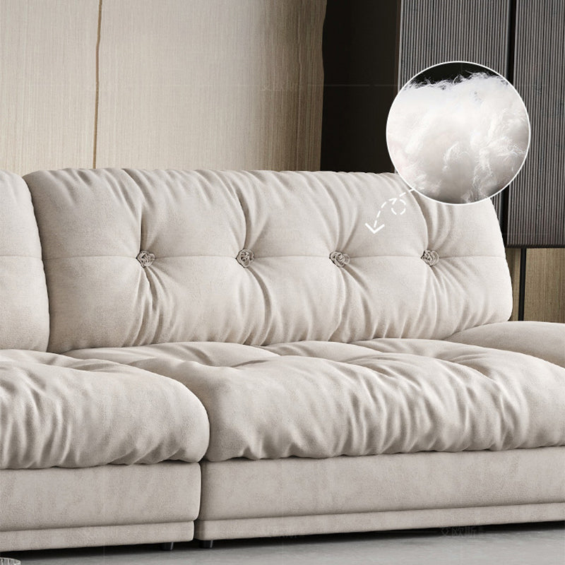 Faux Leather/ Suede Contemporary Tufted Split-Back Settee Sofa