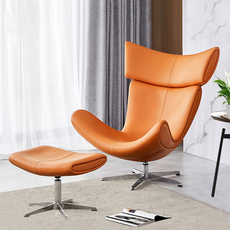 Solid Color Leather Chair Armless Chair for Bedroom/Living Room