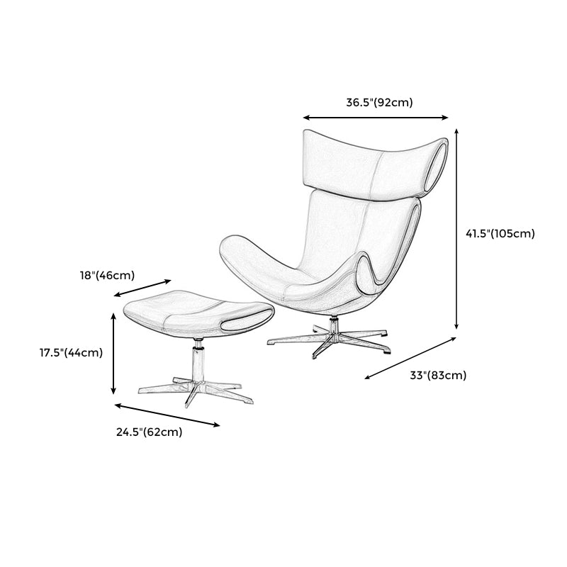 Solid Color Leather Chair Armless Chair for Bedroom/Living Room