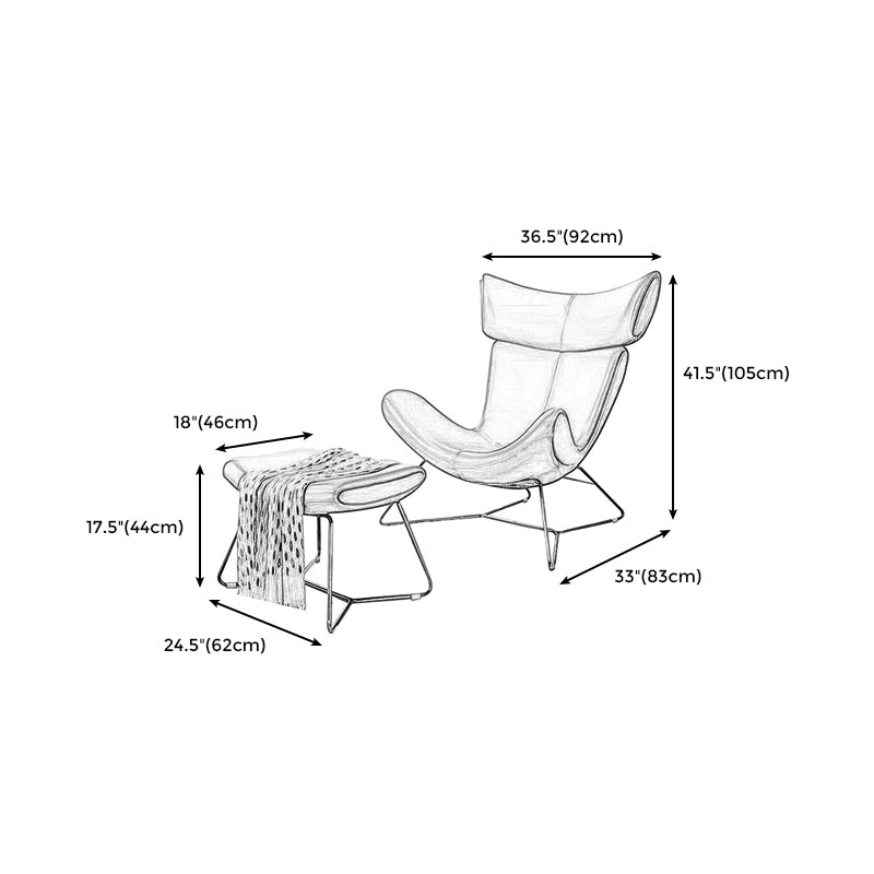 Solid Color Leather Chair Armless Chair for Bedroom/Living Room
