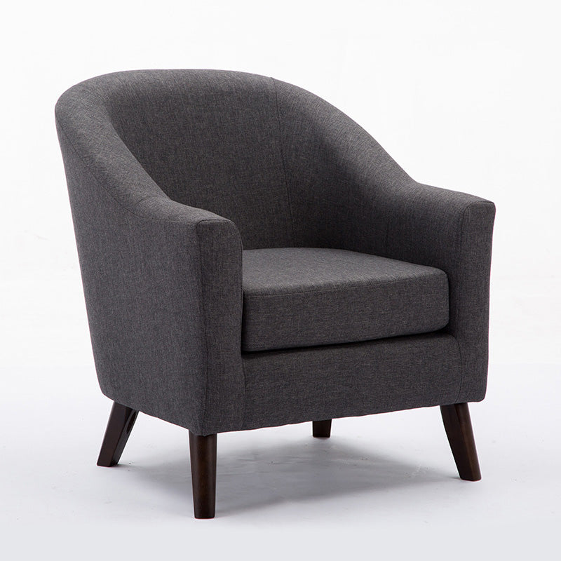 Basic Four Leg Chair with Sloped Arms and Removable Cushions