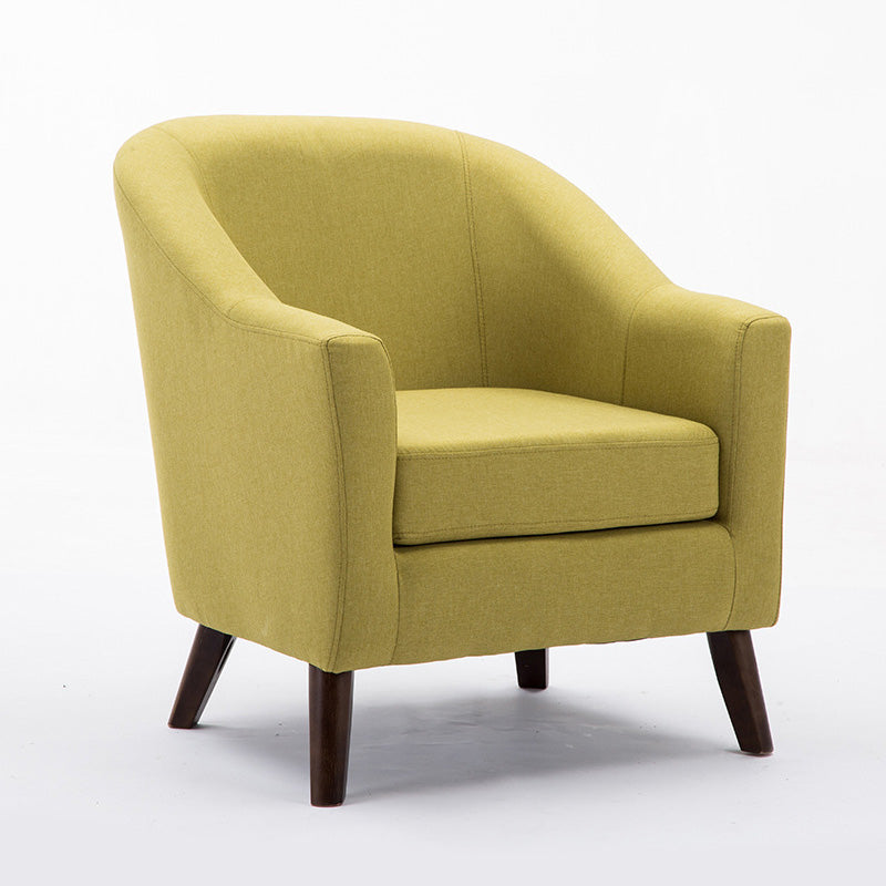 Basic Four Leg Chair with Sloped Arms and Removable Cushions