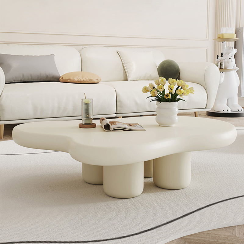 Scandinavian 4 Legs Coffee Table Solid Wood Geometric Cocktail Table