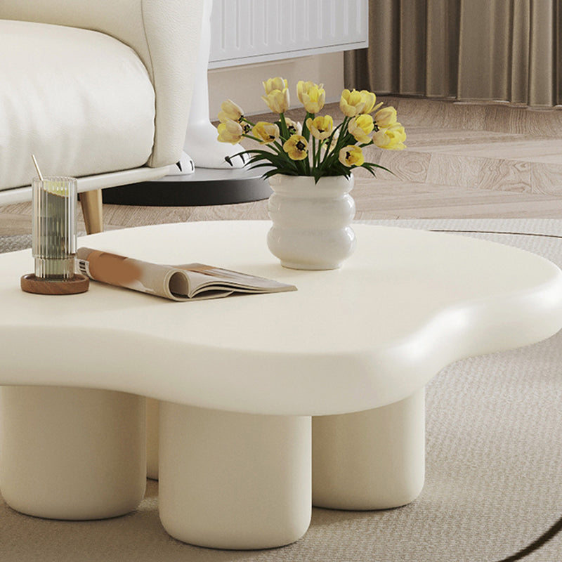 Scandinavian 4 Legs Coffee Table Solid Wood Geometric Cocktail Table
