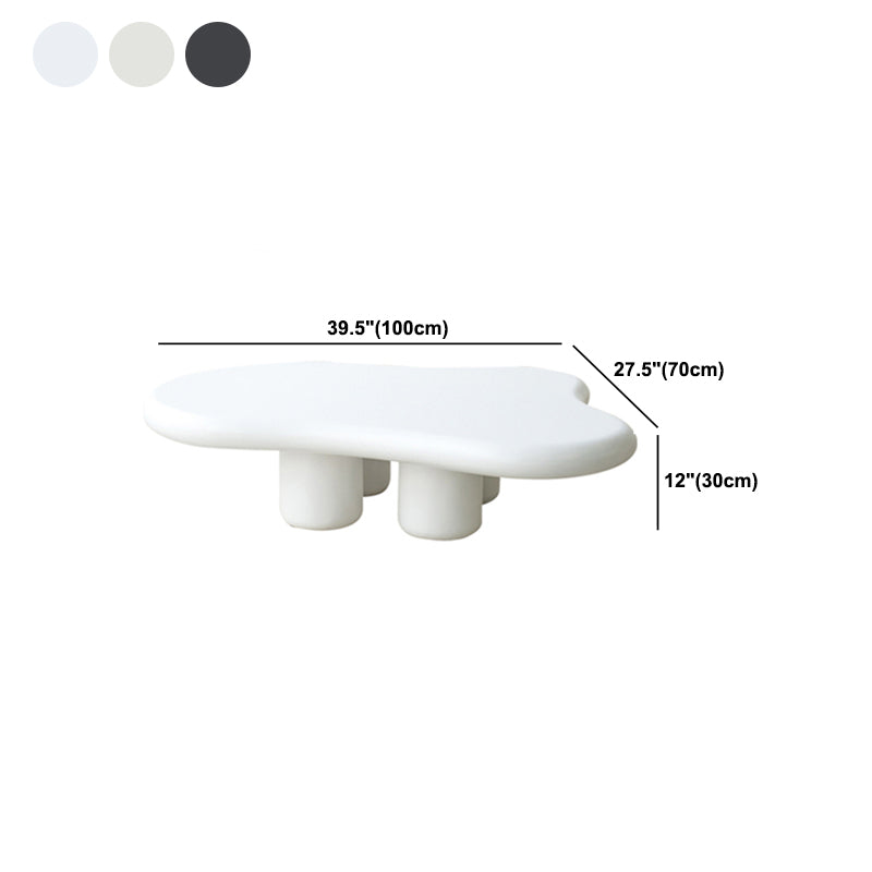 Scandinavian 4 Legs Coffee Table Solid Wood Geometric Cocktail Table