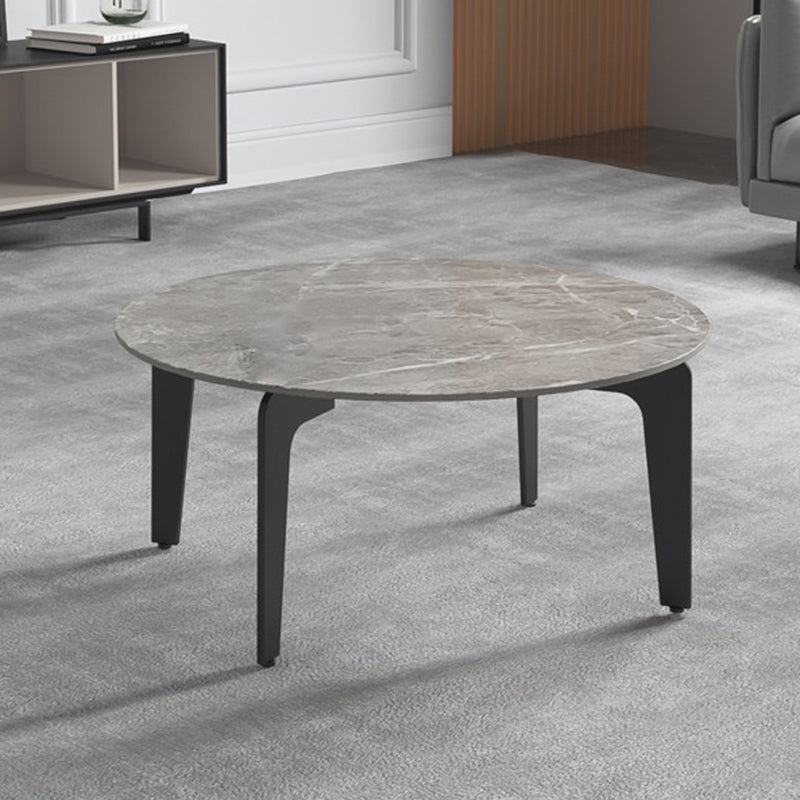 13.7"Tall 4 Legs Grey Rectangular/Round Slate Top Coffee Table