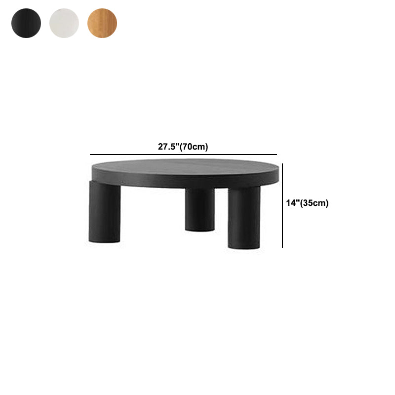 Scandinavian Wooden Round Coffee Cocktail Table 3 Legs Coffee Table