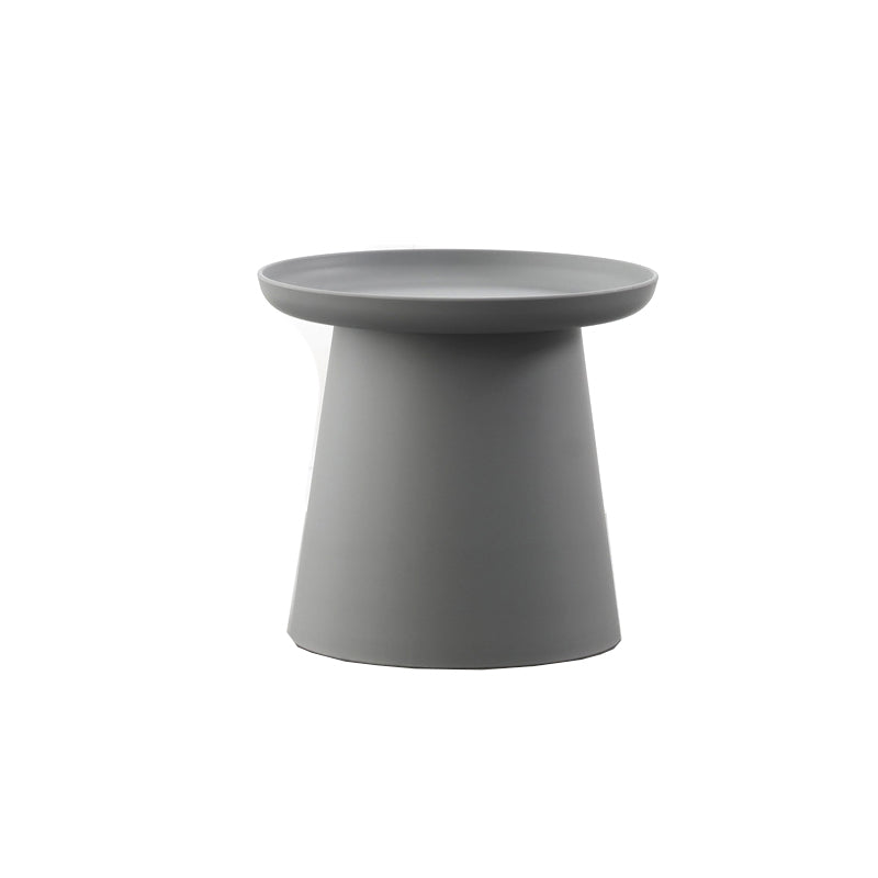 Modern Style Plastic Craft Drum-shaped Base Design Round Coffee Table