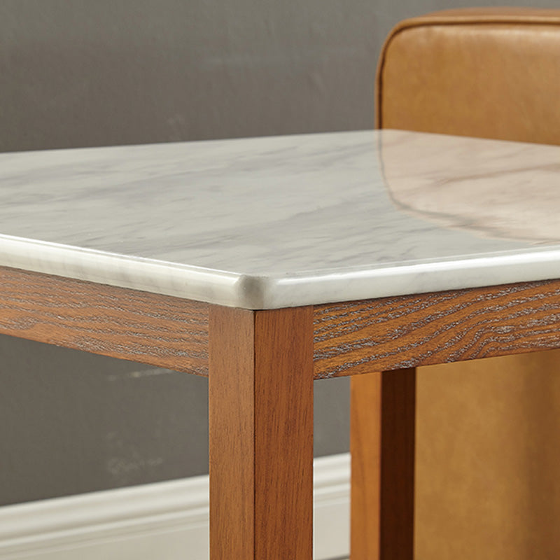 23.6"Tall Modern Wood Side Table Square End Table for Living Room