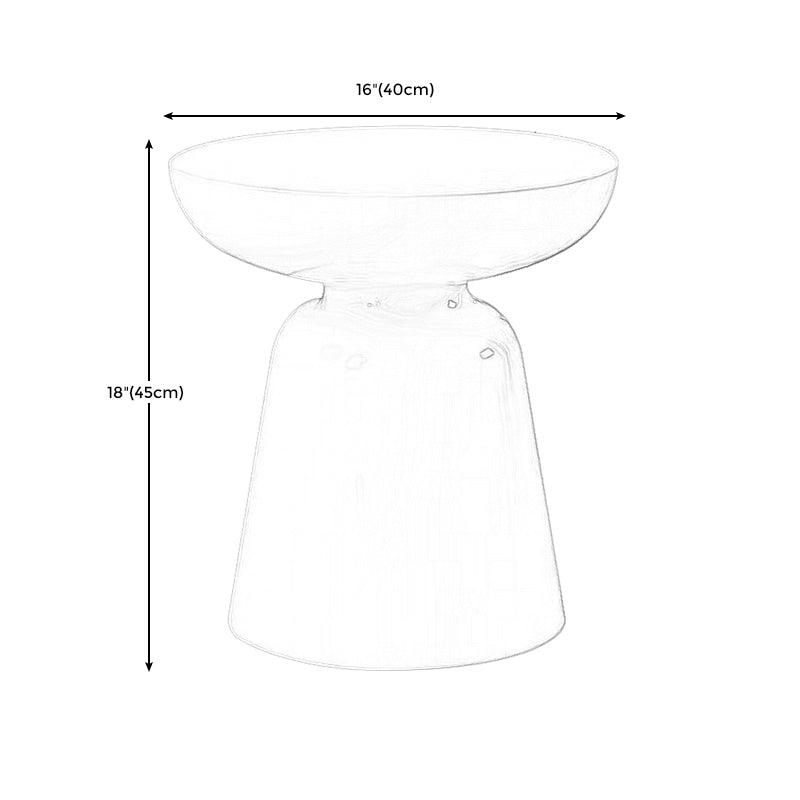 15.75" W x 15.75"D  x 17.72" H Side End Table Round Pedestal Side Table