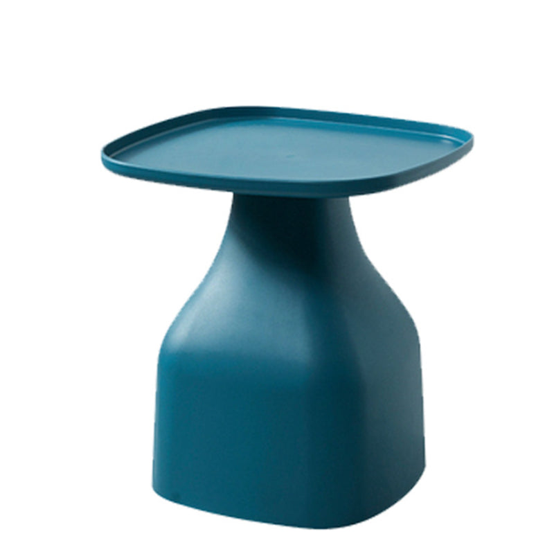 Plastic Tray Top End Table Square Pedestal Side Table - 14.96"/19.69" H