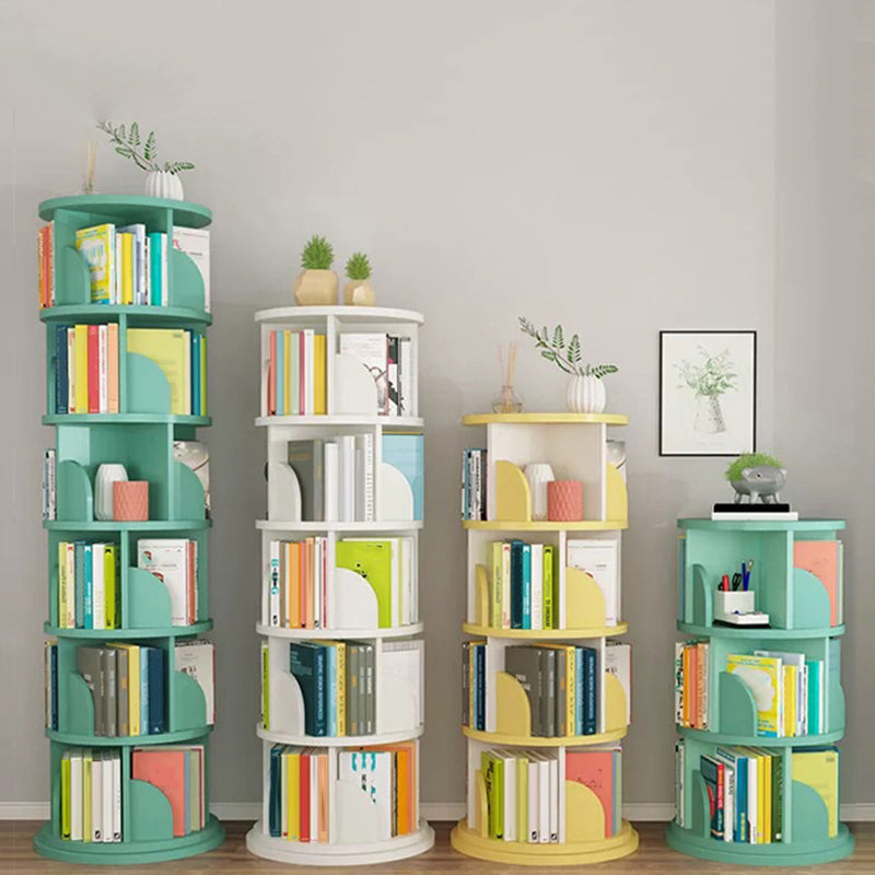 Rotatable Bookcase Contemporary Style Bookshelf for Home Office Study Room
