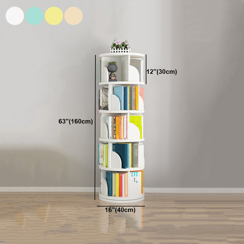 Rotatable Bookcase Contemporary Style Bookshelf for Home Office Study Room