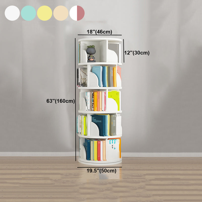 Rotatable Bookcase Contemporary Style Bookshelf for Home Office Study Room