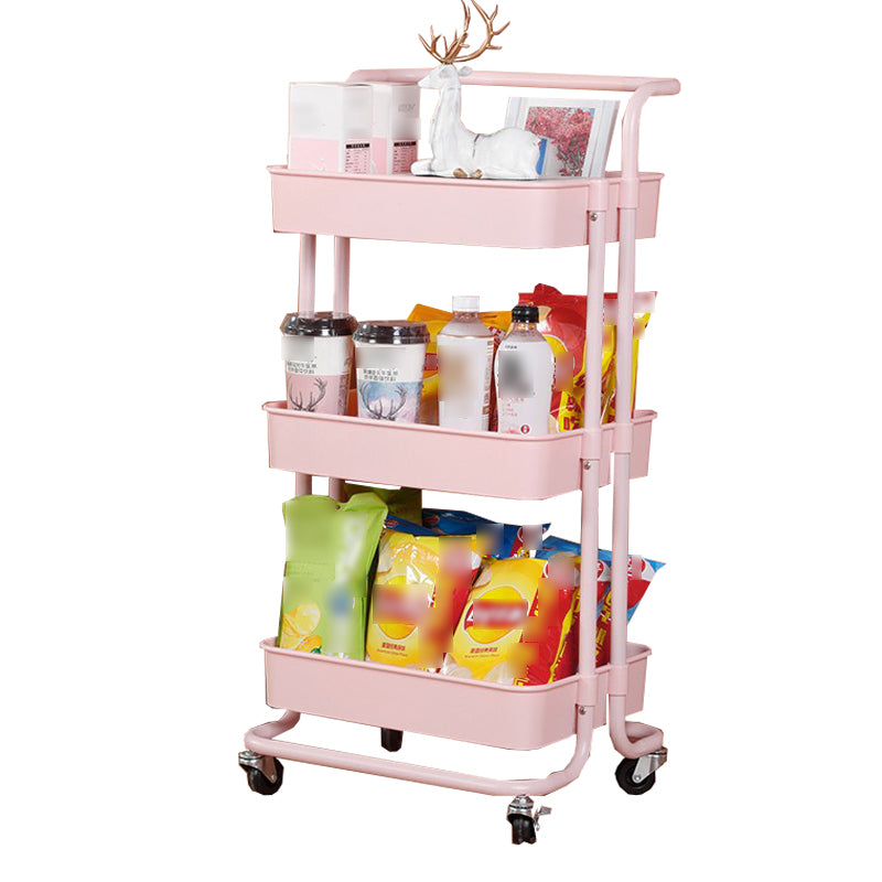 Contemporary Geometric Bookshelf Open Back Bookcase with Wheels