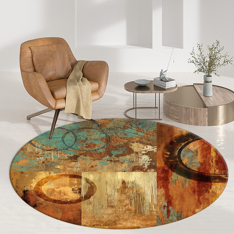 Grey Modern Rug Abstract Print Rug Washable Rug for Sitting Room