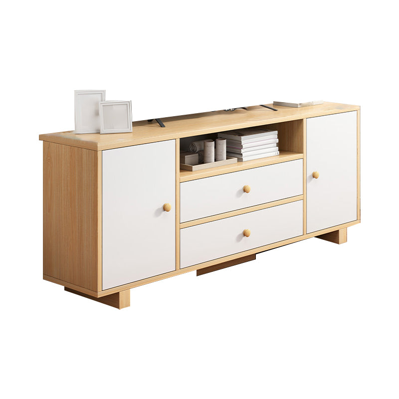 Scandinavian TV Stand Console with Cabinet Engineered Wood TV Stand
