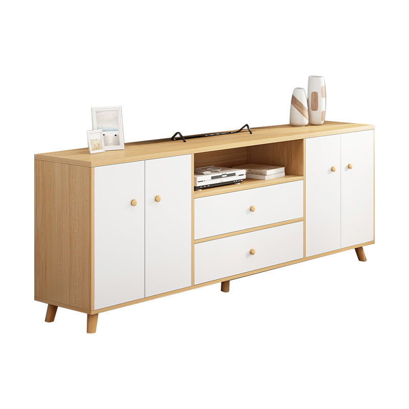 Scandinavian TV Stand Console with Cabinet Engineered Wood TV Stand