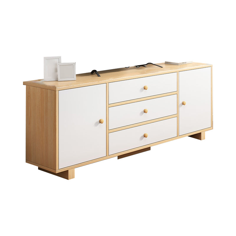 Scandinavian TV Stand Console with Cabinet Engineered Wood TV Stand