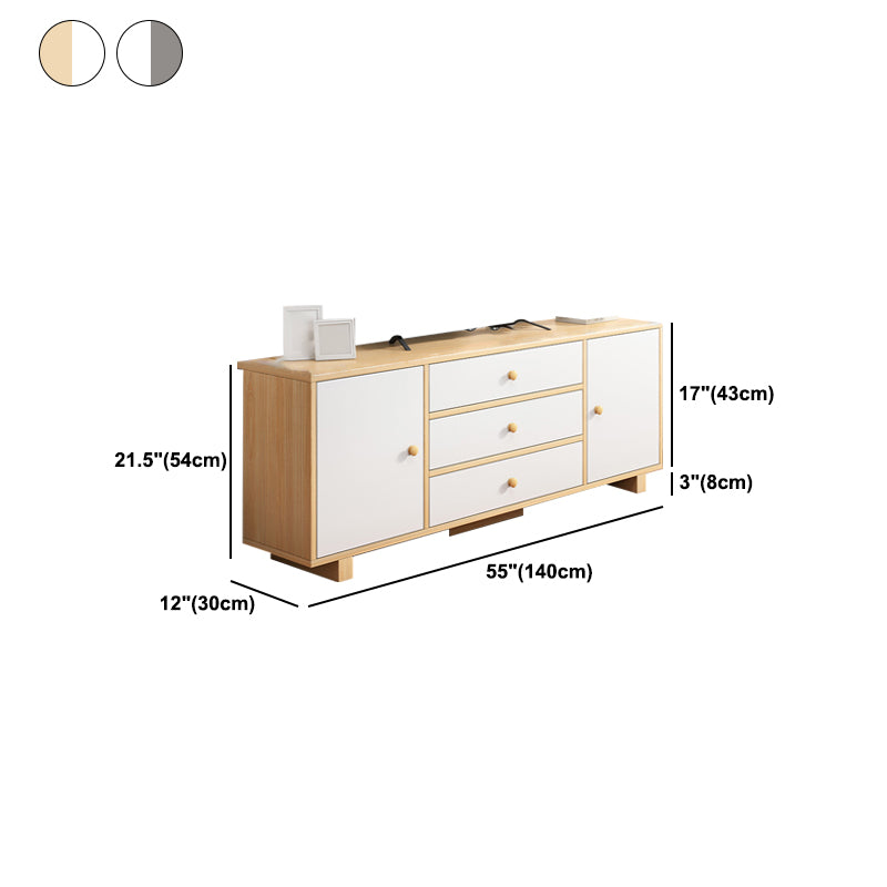 Scandinavian TV Stand Console with Cabinet Engineered Wood TV Stand