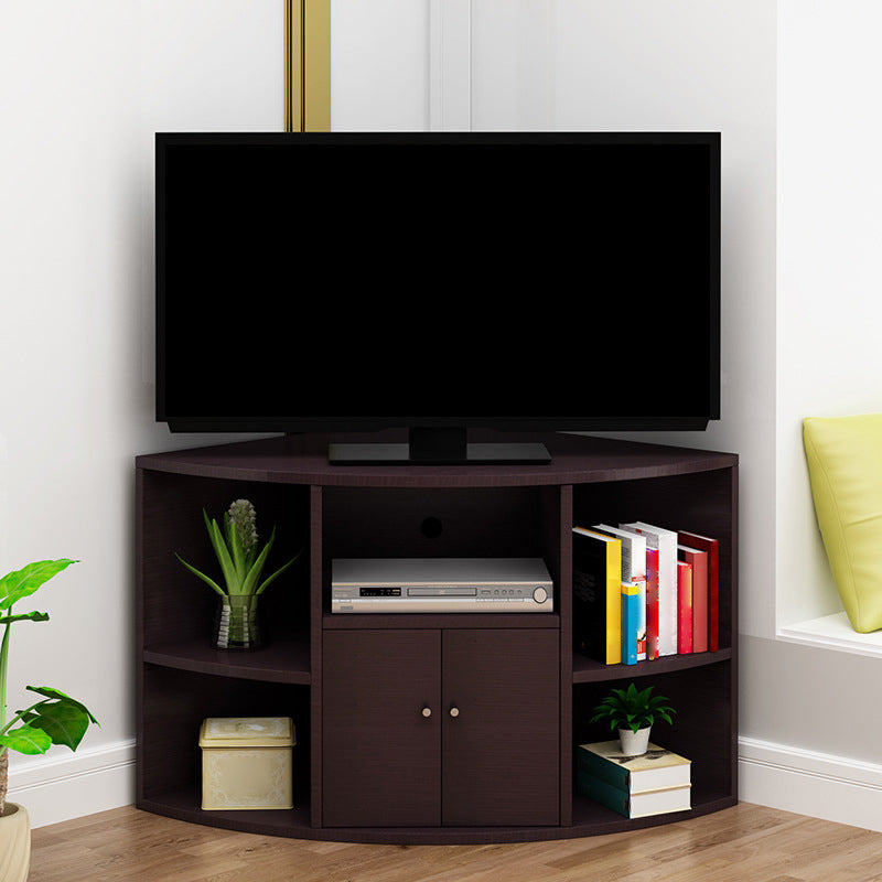 Engineered Wood TV Stand Modern Style Corner TV Cabinet with Door