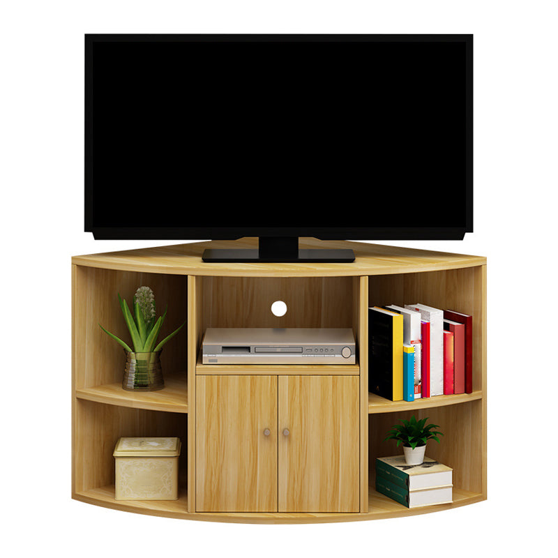 Engineered Wood TV Stand Modern Style Corner TV Cabinet with Door