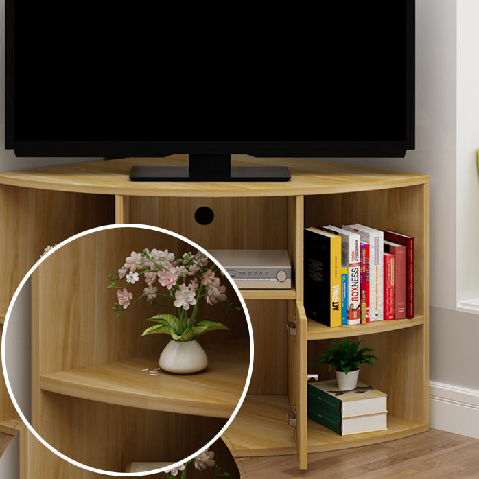 Engineered Wood TV Stand Modern Style Corner TV Cabinet with Door