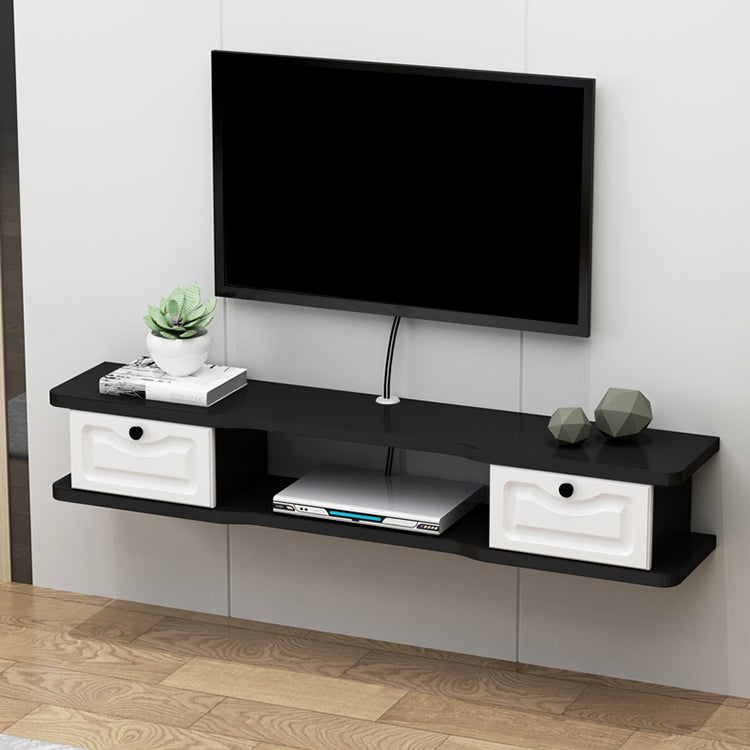 Engineered Wood TV Stand Modern Style Wall-mounted TV Cabinet with 2 Doors