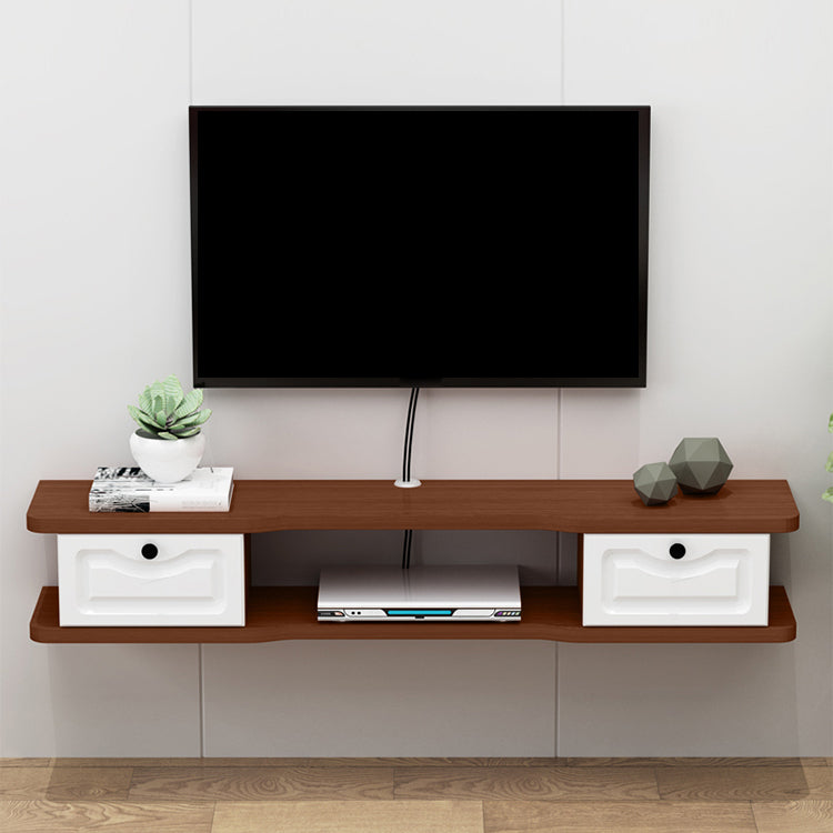 Engineered Wood TV Stand Modern Style Wall-mounted TV Cabinet with 2 Doors