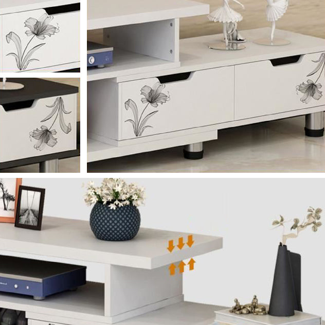 Scandinavian TV Media Stand Engineered Wood TV Stand Console