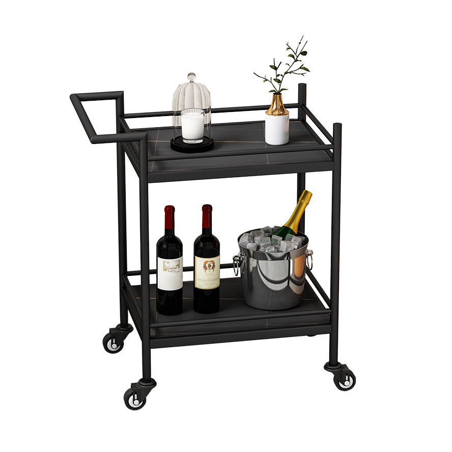 29.53" High Rolling Contemporary Prep Table Stone Prep Table