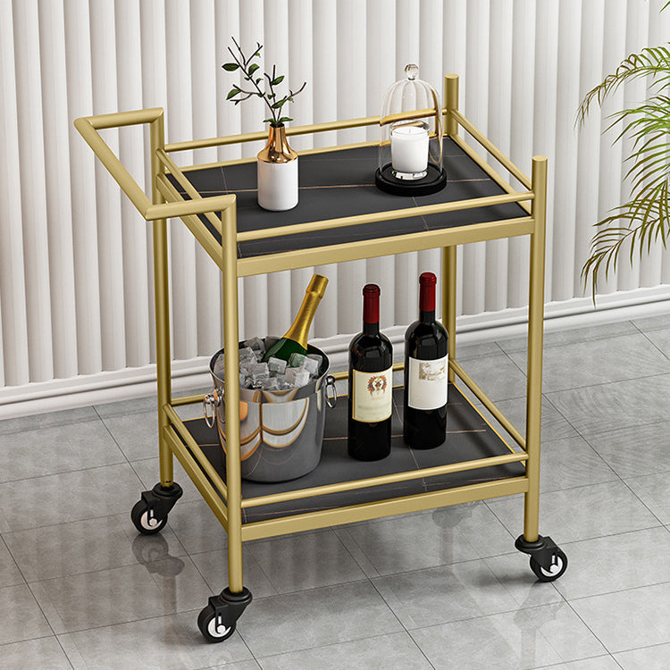 29.53" High Rolling Contemporary Prep Table Stone Prep Table